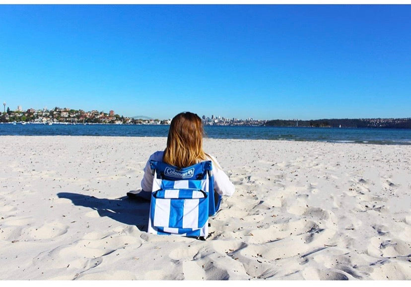 Coleman Beach Mat, Blue/White