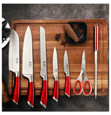 Kitchen Knife 8pc Block Set Microsharp Knives Stainless Steel Gift Scissor