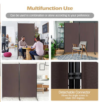 3-Panel Wood & Steel Folding Privacy Screen – 4 Colours