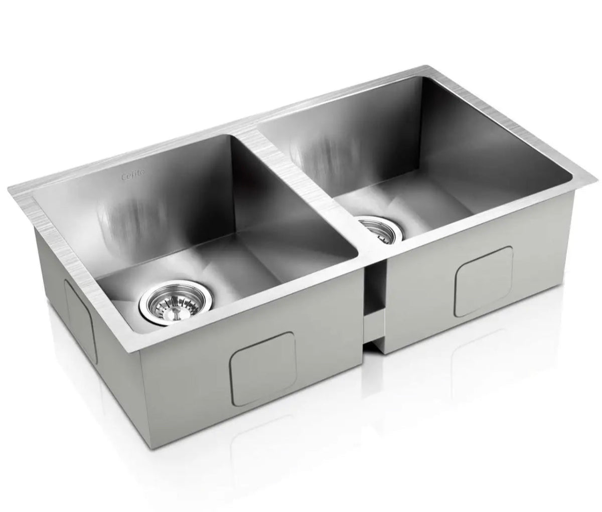 770 × 450 mm Stainless-Steel Double-Bowl Sink
