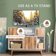 Sideboard Storage Cabinet Wood Buffet Cabinet TV Stand Cupboard w/ Doors Shelves