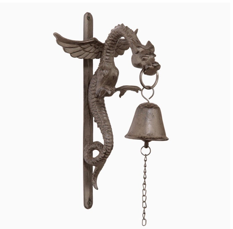 Design Toscano QH8206 Florentine Dragon Gothic Iron Doorbell, Bronze