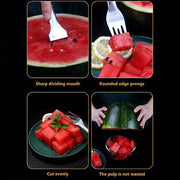 2-in-1 Stainless-Steel Watermelon Slicer & Fruit Fork