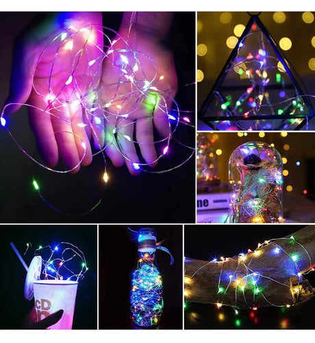 Led String Lights Battery Powered 2 Pack 10M