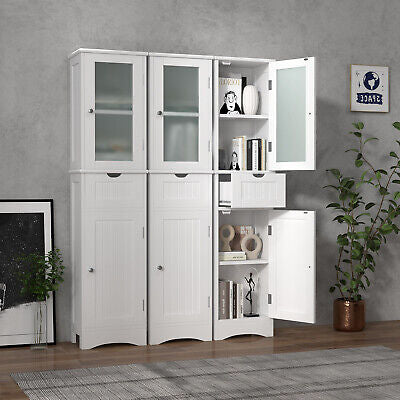 Bathroom Cabinets 5-Tier Tall Slim Storage Cabinet Cupboard Drawer 170CM