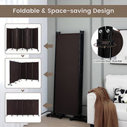 334.5 × 172 cm 6-Panel Rolling Room Divider – 4 Colours