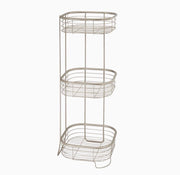 3-Tier Freestanding Steel Bathroom Organiser – Satin Finish