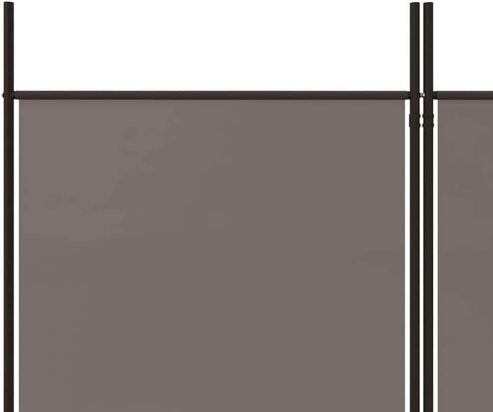 4-Panel Anthracite Fabric Folding Room Divider