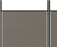 4-Panel Anthracite Fabric Folding Room Divider