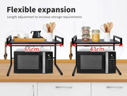 Microwave Oven Shelf Kitchen Organiser Storage Rack Holder Adjustable Stand