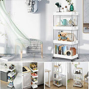 4-Tier Slim Rolling Storage Trolley
