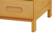 Bamboo Bedside Table – Natural Wood