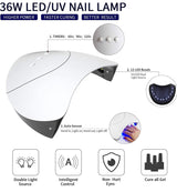 Poly Nail Gel Kit with 36W LED UV Nail Lamp Phoenixy 4 Colours Poly Nail Extension Gel Slip Solution Basic Nail Art Tools All In One Kit for Nail Manicure Beginner Starter Gift