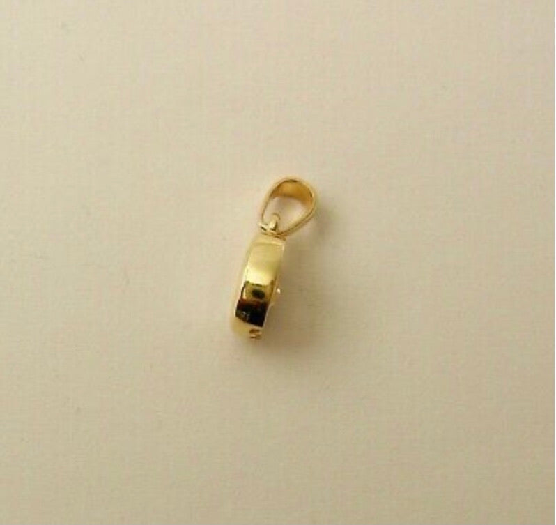 Solid 9ct Yellow Gold Oval Created Emerald Pendant