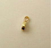 Solid 9ct Yellow Gold Oval Created Emerald Pendant