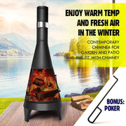 126 cm Outdoor Chiminea Fire Pit