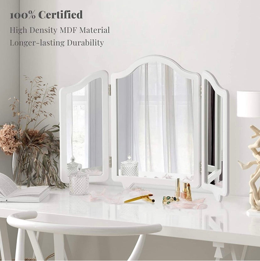 Large Hollywood Vanity Tri-fold Makeup Mirror