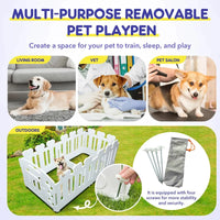 Metal Pet Playpen & Whelping Enclosure with Gate