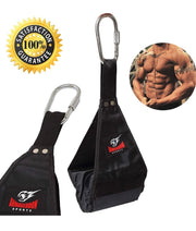 Ab Slings Straps - Rip-Resistant Heavy Duty Pair for Pull Up Bar Hanging Leg Raiser Fitness with Big D-Ring Steel Quick Connectors, Superb Arm Padding for Abdominal Training Workout Equipment