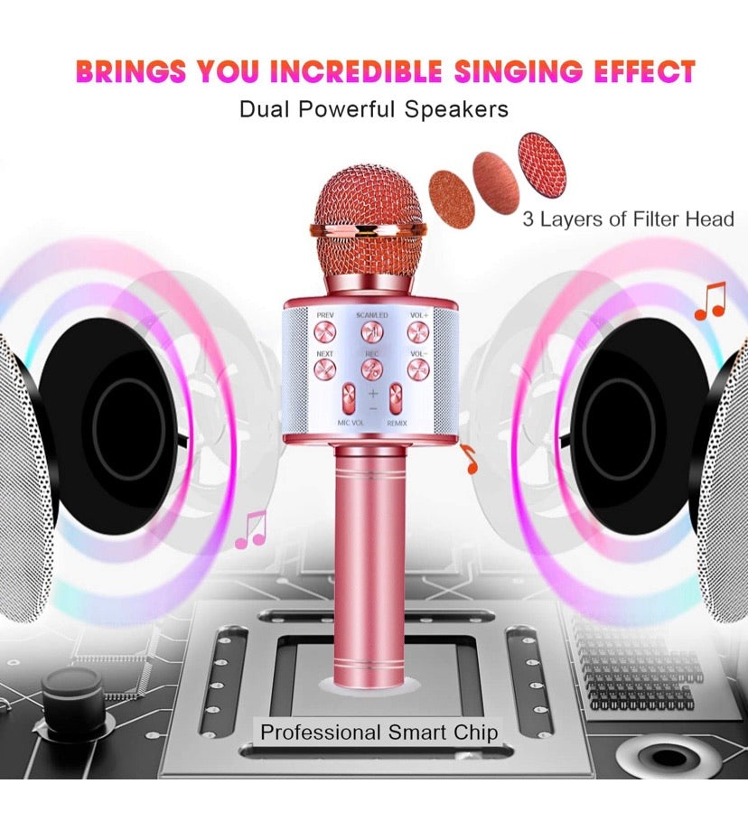 BlueFire 4-in-1 LED Bluetooth Karaoke Microphone – 4 Colours