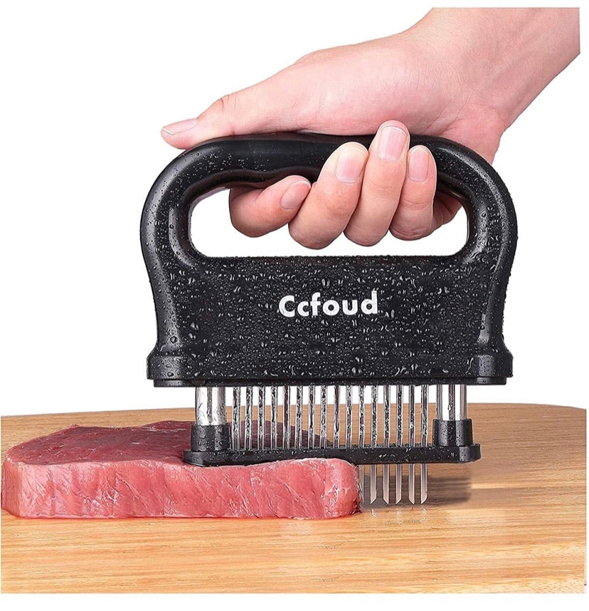 Meat Tenderizer, 48 Stainless Steel Ultra Sharp Needle Blade Tenderizer for Tenderizing Steak, Beef with Cleaning Brush,Durable Baking Kitchen Accessories by Ccfoud