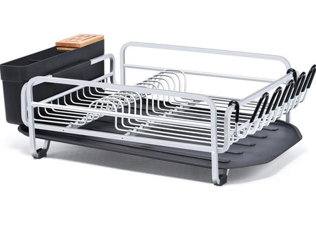 Kingrack Dish Rack, Aluminum Dish Drainer, Dish Drying Rack with Removable Drip Tray