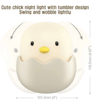 Baby Night Light, Cute Chick Night Light for Kids, Soft Silicone Kids Nightlight Rechargeable LED Touch Lamp, Baby Girl Boys Gifts, Birthday Gifts for Toddler Kids