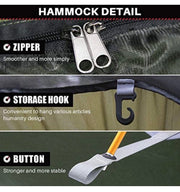 ETROL Hammock, Upgrade Double & Single Camping Hammock with Mosquito Net, Tree Straps, Hook, 3 in 1 Function Design Aluminium Parachute Portable Hammocks for Indoor, Outdoor, Hiking, Patio, Travel
