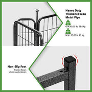 16-Panel 61cm Foldable Metal Dog Playpen with Door