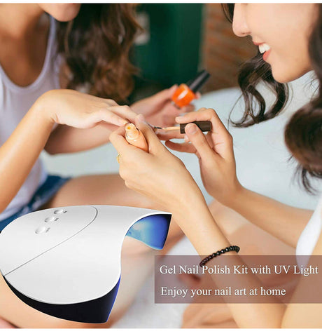 Poly Nail Gel Kit with 36W LED UV Nail Lamp Phoenixy 4 Colours Poly Nail Extension Gel Slip Solution Basic Nail Art Tools All In One Kit for Nail Manicure Beginner Starter Gift