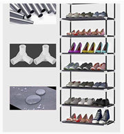 9-Tier Covered Shoe Tower with Removable Shelves