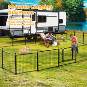 16-Panel 61cm Foldable Metal Dog Playpen with Door