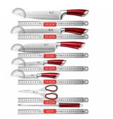 Kitchen Knife 8pc Block Set Microsharp Knives Stainless Steel Gift Scissor