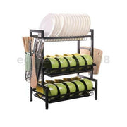 3 Tier Stainless Steel Dish Drying Rack Organizer Kitchen Storage Holder