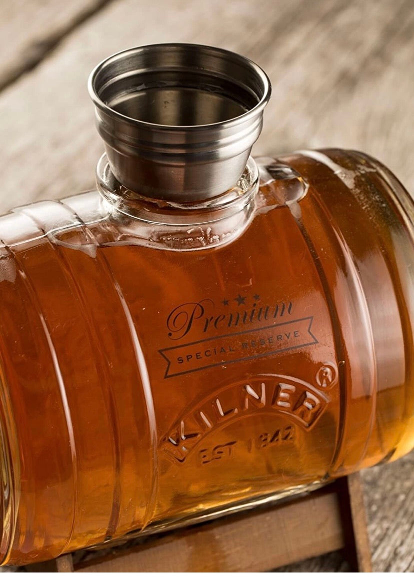 Drinks Barrel Dispenser with Wooden Stand 1Litre