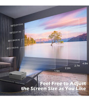 Mini Projector Portable Video Projector Home Cinema Projector 5500 Lumens Support 1080P Video 200 Inch Projection Size Compatible with HDMI / USB / VGA / SD / AV / Smartphone / Laptop /TV Box