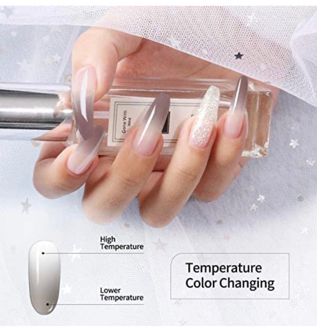 Poly UV Gel Nail Kit Nail Extension UV Builder Gel 8 Colours with Base Coat Top Coat, Slip Solution Pen (002)