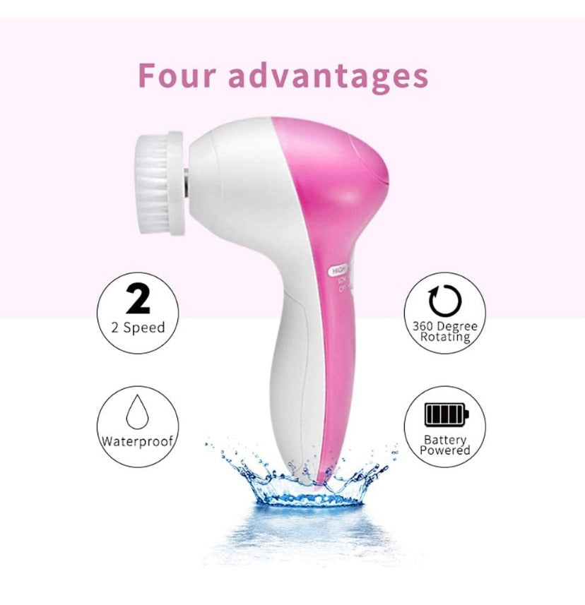 5 in 1 Electric Facial Cleansing Brush Exfoliating Kit