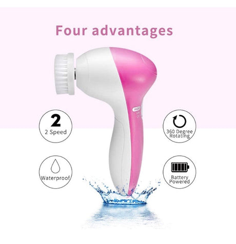 5 in 1 Electric Facial Cleansing Brush Exfoliating Kit
