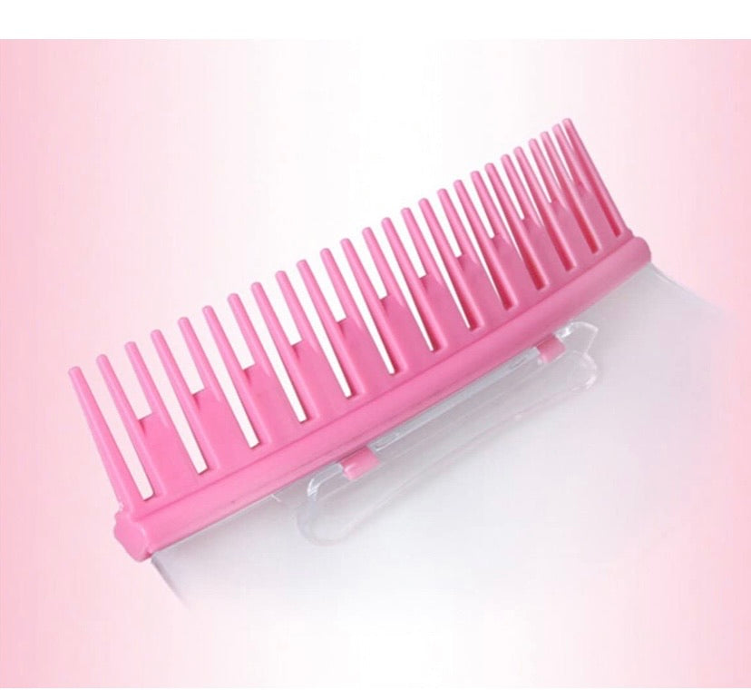 Fringe Trimming Holder with Clear Shield & Clipping Catcher – Pink