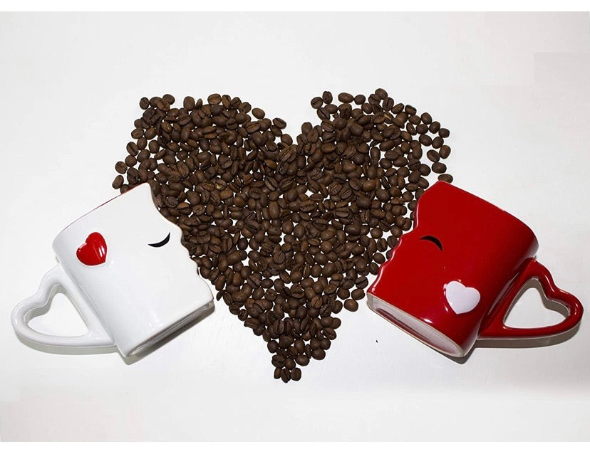 Kissing Coffee Mug Bridal Set