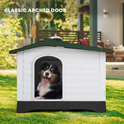 XL Green Plastic Dog Kennel for Indoor or Outdoor Shelter