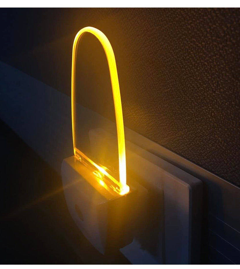 2 Pack LED Night Light Lamp with Dusk to Dawn Light Sensor (Yellow)