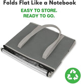 Set of 2 XL Insulated Grocery Bags with Zipper Closure Heavy Duty Foldable Insulated Shopping Bags for Groceries & Reusable Zipper Insulated Bag for Cold/Hot Shopping & Frozen Food Transport Delivery