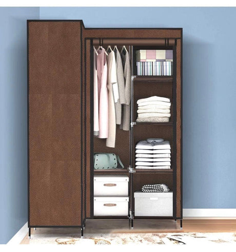 Portable Wardrobe Clothes Closet Storage Cabinet Organizer with Shelves