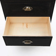 2x LaBella Bedside Table 2 Drawer Vintage Side Storage Cabinet Bedroom BLACK