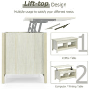 Lift-Top Coffee Table with Open & Hidden Storage