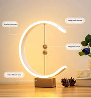 Heng Balance Lamp Switch on in mid-air USB Powered LED Table lamp Warm Eye-Care Designer Desk lamp,Contemporary Soft Light Office Modern Home Dorm Bedside Gift lamp (Wood)