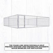 Dog Kennel Cage Galvanized Steel Fencing Pet Run Enclosure Animal Playpen 4 x 4m