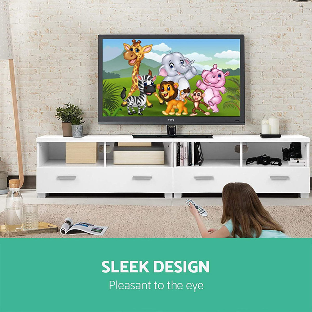 180 cm Detachable White TV Unit